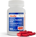 200 Caplet - Tension Headache dan Pain Reliever dengan Acetaminophen 500 mg dan Caffeine 65 mg Energy for Head, Neck, Shoulder and Body Pain Reliever, Aspirin Free - Dibuat di USA