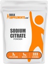 BulkSuplements.com Sodium Citrate Powder - Sodium Citrat Tingkat Pangan, Emulsifier, Flavor Enhancer - Gluten Bebas, 3g per Serving, 1kg (2.2 pon) (Paket 1)