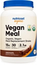 Penggantian Vegan Organik Nutricloss Shake Powder (Chocolate) - Sertifikasi USDA Organik, Vegan, dan Gluten Bebas