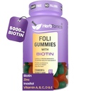 Herbtonics Folli Biotin Gummies with Hair Vitamin 126; Hair Growth Sugarfree Sugarfree Summies for Women & Men 124; Hair, Skin and Nails