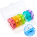 Sukuos Large Weekly Pill Organizer 2 Times sehari, Kotak Pil Harian 7 Hari Mudah dibuka dengan Perlindungan Glitter, Kasus PM Pil untuk Obat / Vitamin / Minyak Ikan / Suplemen (Glitter Clear)