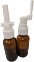 Amber Glass Kosongkan Nasal dan Oral Sprayer untuk Aplikasi Perak dan Saline Colloidal, 30ml kosong (1oz) 2- Pack