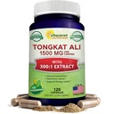 ASSquared Nutrection Tongkat Ali 1500mg - 120 Capsules - Longjack (Eurycoma Longifolia) Ekstration Supplemen & Long Jack Root Powder Bill - Tongkat Ali untuk Pria & Perempuan