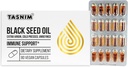 Tasnim Black Seed Oil Organik Dingin Menekan Kasules 100% Murni Cold- Menindas Hitam Cumin Minyak Nigella Sativa untuk Dukungan Immune, Gabungan dan Vitalitas