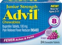 Advil Junior Chewable Ibuprofen Tablet, Grape 100mg, 24 Tablet Masing-masing (Paket 6)