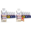 Pastikan Max Protein Nutrition Shake dengan 30g Protein, 1g Sugar, Tinggi Protein Shake, Creamy Peach dan Cherry Cheesecake Variety Pack, 11 fl oz, Paket 12