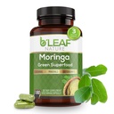 B 'LEF NATURE Organic Moringa Capsules 10000mg, 180 Count - Moringa Capsules dengan Olefeira Organik untuk Dukungan Imune, Energi & Saldo - Vegan, Much- GMO Suplemen Harian