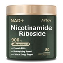 Airboy Lipomal Nicotinamide Riboside 900 mg, NAD Suplemen dengan Resveratrol & Quercetin, Third- Party Test, Anti- Aging, Energy, Focus - 80 Count