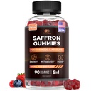 EFFECTIVE NUTRA Saffron Gummies: 124; Sugar-Free Tambahan dengan Vitamin D2, Passion Flower, St John 's Wort & GABA 124; Positive Mood, Divalry, Energy 124; Natural Berry Flavor, Dibuat di USA (90 Count)