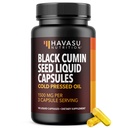 Suplemen Cumin Hitam 1500mg Tertahan Dingin, Dukungan Digetsy & Overall Health - Rambut & Skin Superfood - Nigella Sativa - Persediaan 1 Bulan, Tanpa Rasa