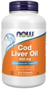 Now Foods Suplemen, Cod Liver Oil 650 mg, Excellent Softgels A dan D-3, 250 Softgels