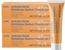Diclotfenac Arthritis Cream Gel 1% (3 Tubes of 150g) - Stop Pain in in Wrists, Feet, Elbow, & Ankles. Hand Arthritis Pain Relief & Knee Arthritis Pain Relief (3 Pack, 5.29 oz ea.)