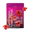 PowderVitamin Electrolytes Powder Plus (100 pelayan) Black Tea Hibiscus Electrolite Powder Keto, Sugar Free, Pink Himalaya Salt, 1000mg Potasium, 120 mg Calcium, 120mg Magnesium, Hidration Powder
