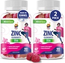 Zinc Gummies for Dewasa - Zinc Chewable Gummy for Imune Support - Powerful Natural Antioksidant Non-GMO Supplemen Anak-Anak Pria Dewasa