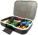 Large Pill Organizer, 7.7x5.7 "Travel Vitamin Box Lightproof 9 Comports Portable Pill Cases Suplemen Moigurable