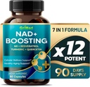 GriMed NAD + Boosting 16,550mg-x12 Daya dengan NR + Resveratrol Turmeric + Quercetin - Cellular Energy, Cellular Repair, Healthy Aging - USA Made & Tested (90 Cacah (Paket 1))