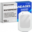 Large Waterproof Bandages Clear Dressings Tattoo Tape Sensitive Skin Wounds Care, Transparent Film Dressing Adhesive Occlusive Patch untuk Pemakaian Bedah, 4 "x 4 / 4", 50 Paket