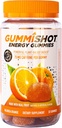 GummiShot Energi Gummies, 2475mg Tanaman-Based Caffeine Chews per Bottle, Long Lasting Energy Boosters, Valencia Orange (33ct)