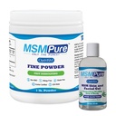 KALA HEALTH MSMPure MMM Fine Powder 1lb dan MSM Gel dengan Organic Aloe 8oz Bundle