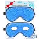BeeVines Cooling Eye Mask, 2 Pack XL Jumbo Ukuran Freezer Geel Eye Masks for Puffy Eyes Face, Ice Eye Mask, Cold & Warm Compress, Frozen Ice Pack for Post Eye Becgergies & Allergies (Navy Blue)