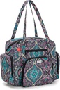 LoDrid Teacher Tote Bag with Padded Bottom, Teacher Utilitas Bag for Work, Large Women Work Tote with Zip-Top Closure