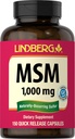 Lindberg MSM capsules 1000mg 124; 150 Pills 124; Tambahan untuk Perempuan dan Pria 124; Methylsulfonymetana 12.4; Non-GMO, Gluten Bebas