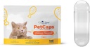 Capsuline PetCaps Ukuran 3 Kosong Geltin Capsules untuk Kucing Dari Semua Stages, Chicken Flavored - 100 Count 124; Hides Medicine Taste & Scent 124; Gluten Bebas, Kosher, Non-GMO Certifikasi 124; Caps Bovine Pure