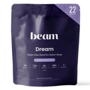 Beam Dream Sleep Powder, L- Theanine, Apigenin, Reishi dan Magnesium, Third Party Tested Natural Sleep Aid & Sleep Suplement for Deep Sleep, Relaxation dan Recovery, Natural Sleep Support, 22 Servis