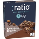 Rasio Soft Baked Bars, Chocolate Brownie, 1g Sugar, Keto Friendly, 5.34 oz (6 Bars)