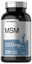 Horbäach MSM Supplemen 12.4; 3000mg 124; 300 Caplets berselaput 7.124; Methysulfonymetana dengan Kalsium 124; Vegetarian, Non-GMO, Gluten Free