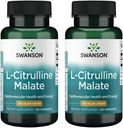 Swanson L- Citrulline Malate - Amino Acid Produksi Produksi Energi & Sehat Darah Sirkulasi - Natural Formula Mendukung Seluruh Wellness - (60 Capsules, 750mg Masing-masing) (2 Pack)