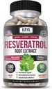 Kaya Ambassals - Resveratrol Kapsul Anti Aging Suplement - Antioksidants with Brain Support - Maximum Benefits - 180 Vegies Capsules