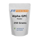 Alpha--GPC Powder 250 Grams, Non- GMO Alpha GPC Suplemen Chooline Poader, Vegan, Test Partai Ketiga, Pre- Workout, Memory dan Fokus, dengan Scoop
