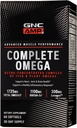 GNC AMP Complete Omega, Support Heart, Joint, Brain Health, 60 Count