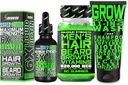 Beard Growth Kit w / Grow 11 in- 1 Hair Growth Shamets for Men & Conditioner w / Biotin + Beard Growins & Hair Growth Vitamin for Men + 6X Liquid Bioten with Collagen - Formulated in America