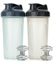 Mr. Pen- Botol Shaker untuk Protein Mixes, 28 oz, 2 Pack, Clear, Protein Shake Bottle dengan Wire Whish Ball, Blender Bottle