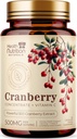 Cranberry Pills Supplemen 25.000mg - Ekstraksi Fresh Cranberry Equilion dengan Vitamin C & E - Dukungan Tract Urinary, Cran Berry Fruit, Sugar Free Formula, Bottoms in USA - 60 Capsules