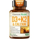 Vitamin D3 K2 Tambahan - All-in- 1 Dukungan untuk Imune, Bone & Heart Health dengan Vitamin D + Vitamin K (sebagai MK7) - K2 D3 (5000 IU) Vitamin Tambahan dengan Black Pepper untuk Lap Max, 60 Capsules
