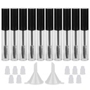 GATH10PCS 10ML Kosong Mascara Bottle Dengan Eyelash Wand, Karbber Inserts Set Untuk Castor Minyak / Pertumbuhan Minyak, DiY Cream Kontainer Dengan Kapt, Hitam