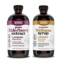 Farms Elderberry Extract & Wellness Syrup Bundle 2 PK - Ammune Dukung Elderberry Syrup untuk Anak & Dewasa - Dibuat dalam USA, Murni, Ingrediens Alam, Vegan, Gluten- Free, Non-GMO - 8 Oz