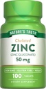 Nature 's Truth Chlated Zinc 50 mg Tablet - 100 ct, Paket 2