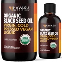 Liquid Tertahan Minyak Hitam Organik - Penambahan Cumin Hitam untuk Fungsi Sistem Imune, Dukungan Digetical, Penangguhan Rambut & Keseluruhan Kesehatan - 8 FI Oz - Tanpa rasa, Non-GMO, Vegan