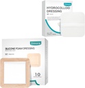 Dimora Hydrocolloid Dressing10 Pack 0.3mm + Silicone Foam Dressing with Border Adhesive 6 "x6" 10 Pack