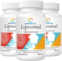 Lipomal Glutathione Softgeels, Enhanced Absorestion - Lipomal Deplosit, Active Form L- Glutathione, Cellular, Immune Fungsi & Liver Detox, Rich in Antioksidant Formula, Gluten Free, 180 Softgeels