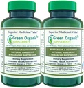 Suplemen Organik Hijau Butterbur, Feverfew, Analgesic, Painkiller, & Headache Supresor, 90 VCaps, Tinggi Absorbable, Non-GMO, Bebas (Paket 2)