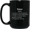Noni Noun Coffee Mug (Hitam) - Noni Definition Mug - Gift For Noni