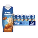 Protein Murni Salted Caramel Shake, Siap untuk Minum dan Keto- Friendly, Vitamin A, C, D, dan E Plus Zinc untuk mendukung Imune Kesehatan, 11 Oz, 12 Count
