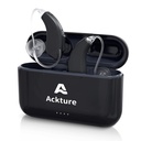 Hearing Aids, Rechargable Hearing Aid for Senior Dewata dengan Noise Cancelling, 16- Channel Digital Invisible Amplifier dengan Volume Control, Portable Charging Case, Black