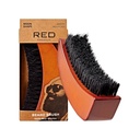 RED by Kiss Beard Brush with 100% Natural Boar Bristles for Men, Premium Wooden Brush, Beards Constanches Grooming Shaving Comb, Tame and Stent Factual Hair (MOON SHAPE)
