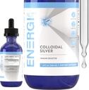 ENERGI Colloidal Silver Liquid, Imune Dukungan Suplemen, Imunity System Suplemen untuk Dewasa dan Anak-anak, Colloidal Silver Drops atau Semprotan, 8 Fl Oz Bottle